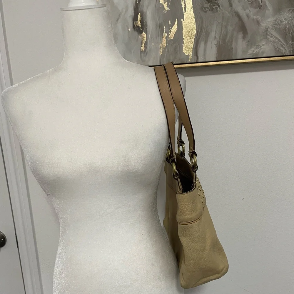 Coach East West Studded Tote
